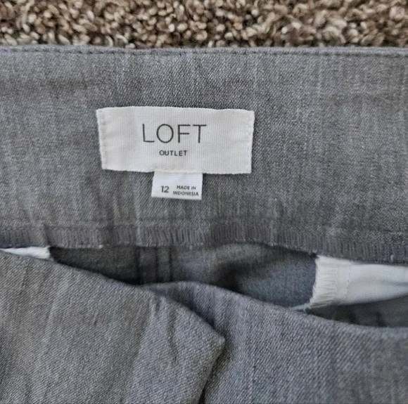 Loft Light Gray Sutton Slim Fit Pants - Picture 2 of 9